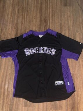 Black and Purple Colorado Rockies Jersey